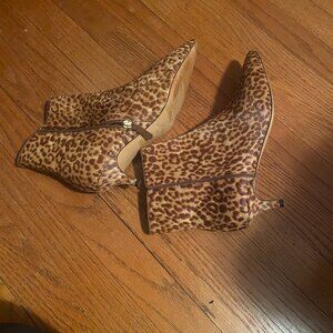 Sassy Leopard Print J Crew Kitten Heel Boots- Size 8.5